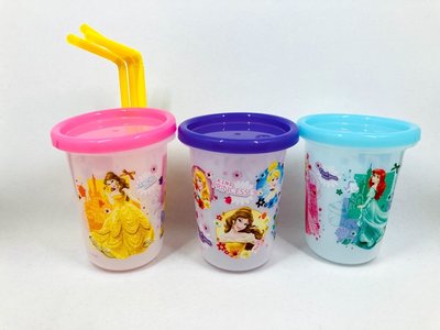 【樂樂日貨】*現貨*日本製 SKATER 230ml 迪士尼公主 白雪公主 透明 學習杯 水杯 吸管水杯 3入組