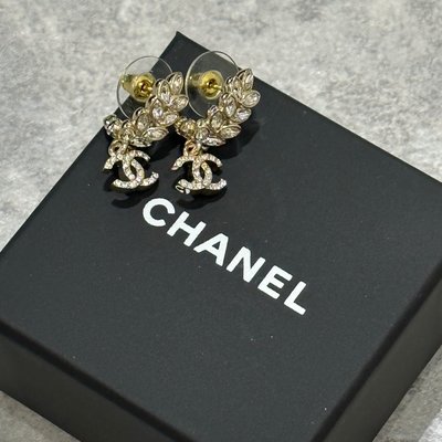 Chanel 耳環 垂式耳環 金色 《精品女王全新＆二手》