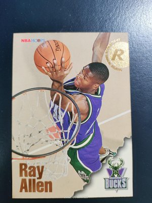 RAY ALLEN 1996-97 NBA HOOPS #279 ROOKIE CARD RC MILWAUKEE BUCKS