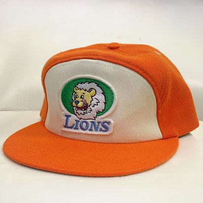 CA-中華職棒【統一獅】1990年 仿球員款 LOGO隊徽 通用球迷帽-後扣（白/橘 非球員帽)