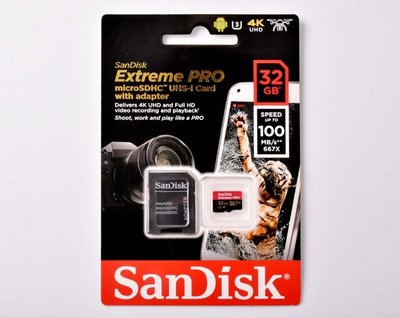 SanDisk Extreme PRO microSD UHS-I  32G 記憶卡