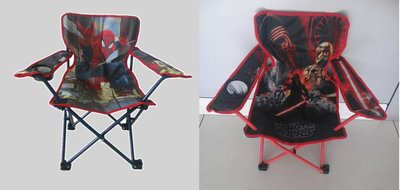 【童樂會】漫威 復仇者聯盟 蜘蛛人 星際大戰 兒童折疊椅 卡通椅 折疊沙灘椅 兒童靠背椅 戶外生活用品 兒童露營椅