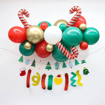 ins風韓國圣誕節裝飾氣球背景墻兒童派對聚會幼兒園活動布置拍照半米潮殼直購