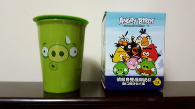Angry Birds 憤怒鳥 雙層陶瓷杯 馬克杯 綠色