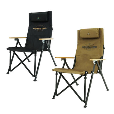【大山野營】新店桃園 KAZMI K20T1C32 素面木手把四段可調折疊椅 摺疊椅 休閒椅 野餐椅 露營椅