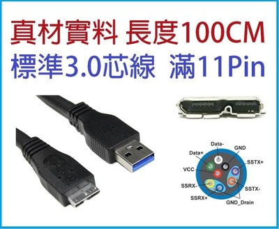 【AQ】1米USB 3.0轉Micro B充電傳輸線 行動硬碟適用 Toshiba WD Seagate CB-069A