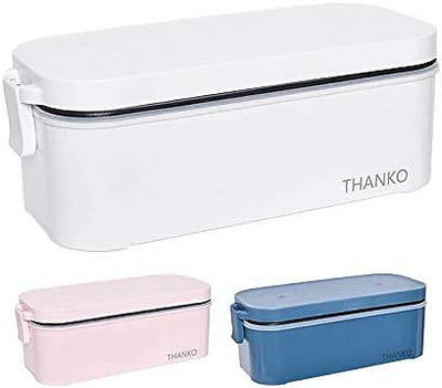 【日本代購】THANKO 電熱飯盒 便當盒 360毫升 白色 TKFCLBRC-WH