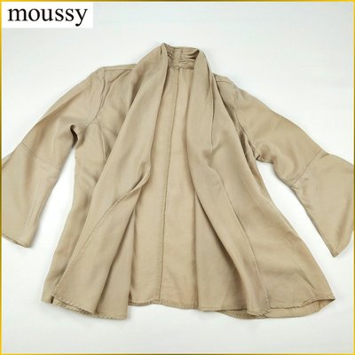 日本品牌 MOUSSY 薄外套 近新美品 卡其外套 薄罩衫 喇叭袖 薄外套 薄罩衫外套 女裝 FREE AF318M