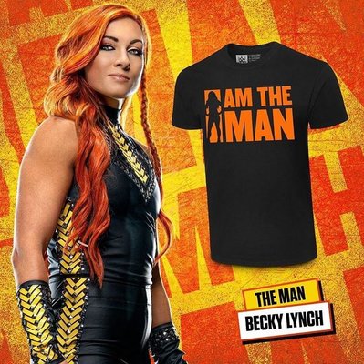 [美國瘋潮]正版WWE Becky Lynch I Am The Man T-shirt 最強女漢子最新冠軍款衣服預購