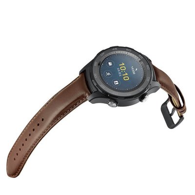 錶帶 手錶配件 保護殼HUAWEI WATCH 2 2018版智能手表帶 華為手表運動真皮替換腕帶配