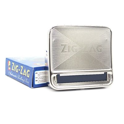 金屬捲菸盒 合金 不銹鋼 半自動  捲菸 器 捲煙器 捲煙 菸盒 煙盒 ZIG ZAG 70mm
