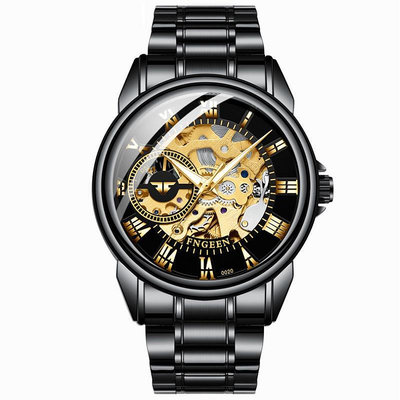 手錶 機械錶 石英錶 男錶 芬尊FNGEEN男女士全自動機械錶網帶時尚達人爆款2024外貿手錶