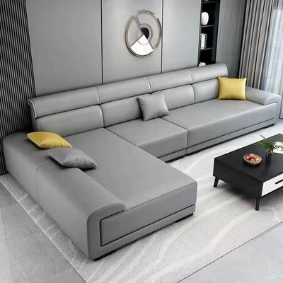 下殺-全友免洗科技布沙發組合簡約現代大小戶型客廳整裝可拆洗意式沙發