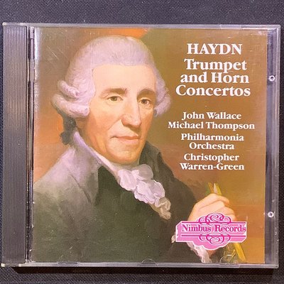Haydn海頓-小號/法國號協奏曲 Wallace華萊士/小號 Thompson湯普森/法國號 1984年老英國Nimbus版無ifpi