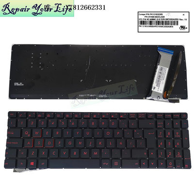 電腦零件華碩G551 N551 G771 GL551 GL552 ZX50 FX-PLUS G552鍵盤SP FR GR