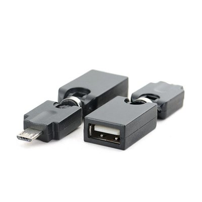 Micro5p公轉USB母OTG 360度旋轉轉接頭手機平板U盤滑鼠鍵盤轉接頭 A5.0308