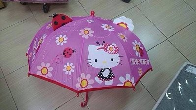 ♥小花花日本精品♥ Hello Kitty  雨傘洋傘側姿 桃花朵瓢蟲 兒童傘55509503