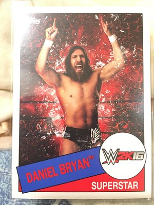 WWE YES哥Daniel Bryan 稀有2K16遊戲特卡 超美復古厚卡設計TOPPS AEW非簽名卡