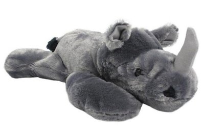9005c 日本進口 好品質 可愛柔軟非洲野生犀牛動物擺件抱枕裝飾品絨毛娃娃玩偶玩具送禮禮物