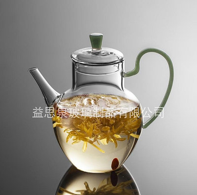 仿宋大容量蘋果壺執壺高硼硅材質透明耐熱玻璃煮茶壺綠茶壺花茶壺