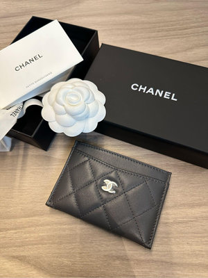 「naomi私藏貨」全新品 Chanel 香奈兒 最新色 很少有 鐵灰色 石墨灰 卡包 小錢包 信用卡夾 鈔票夾 2023美國購買證明