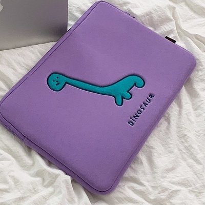 筆電包  Bentoy 筆記本電腦包 Milkjoy 紫色恐龍圖案韓式 15 13.3 13 12 11 10.5 10.2 英寸