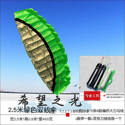 特技風箏風箏2.5米軟體雙線傘運動特技風箏四色可選適合初學者