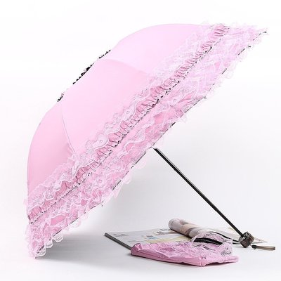 夢姿雨折疊遮陽傘韓國創意蕾絲傘太陽傘女晴雨兩用