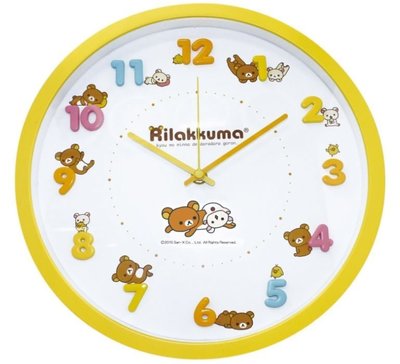鼎飛臻坊 RILAKKUMA 拉拉熊 懶懶熊 懶懶妹 小雞 連續秒針 靜音 立體 時鐘 掛鐘 (全2款) 日本正版