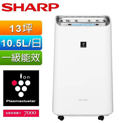 SHARP夏普 10.5公升自動除菌離子HEPA清淨除濕機*DW-L10FT-W*