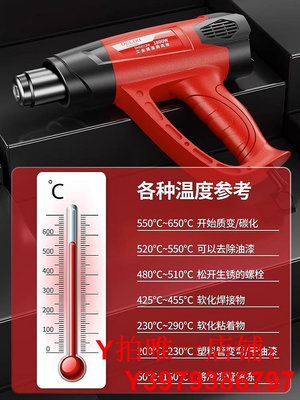 德力西吹膜熱風槍小型烤槍美縫貼膜專用熱縮管高溫加熱工業吹風機