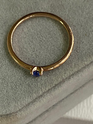 【二手】Pandora玫瑰金色恒星藍單石戒指189259C04女生禮 回流配飾 吊墜 戒指【留香居】-2595