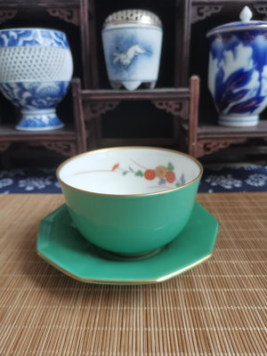日本進口香蘭社小雛菊咖啡杯茶杯金標香蘭社骨瓷薄胎一杯一碟喝茶