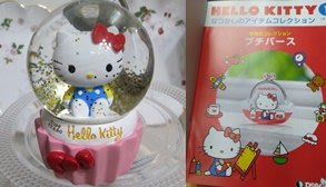 Hello kitty 蛋糕水晶球+創刊號附零錢包 二件合售