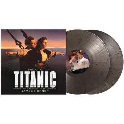 Back to Titanic 詹姆斯‧霍納 / 重返鐵達尼號 電影原聲帶2LP銀黑色大理石彩膠唱片(全球限量1000張)