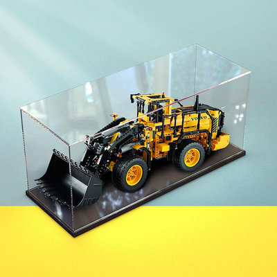 亞克力防塵盒適用樂高42030 沃爾沃輪式裝載機展示模型玩具透明