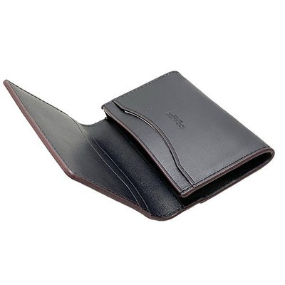 COACH 名片夾 防刮皮革信用卡夾(黑灰) 現貨 付購買收據 100%正品