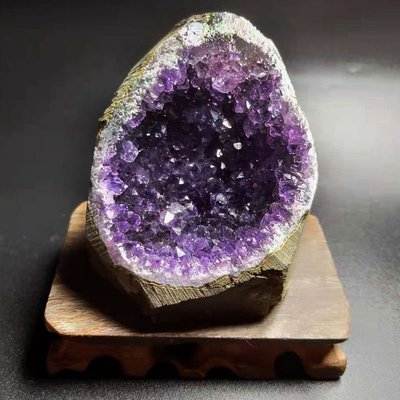 純天然紫水晶原石烏拉圭紫晶簇紫晶洞 聚寶盆擺件招財轉運禮物