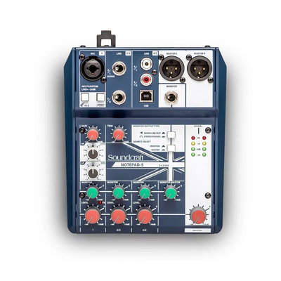 『好聲音樂器』Soundcraft Notepad5 USB混音器 混音器 Mixer