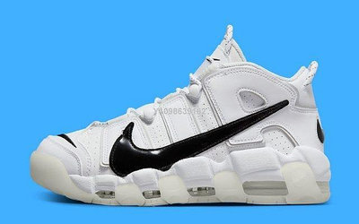 NIKE AIR MORE UPTEMPO 96 大勾勾 白黑 運動百搭籃球鞋 DQ5014-100公司級