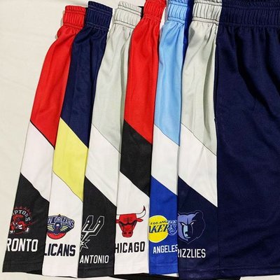 美國NBA籃球運動短褲 熱身褲 灰熊隊 湖人隊 公牛隊 馬刺隊 鵜鶘隊 暴龍隊 多樣顏色