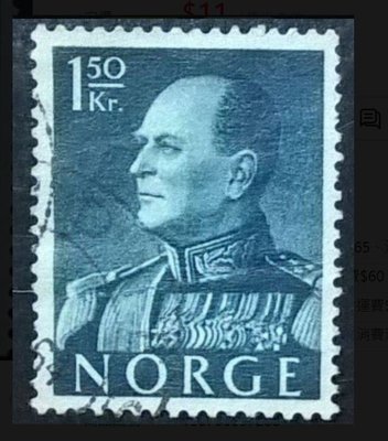 [QBo小賣場] 挪威 1959 國王 1枚 #3993