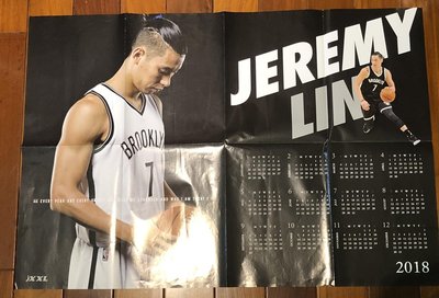 林書豪NBA籃網大海報 2018，照相技術不好，圖片有些反光，請見諒！