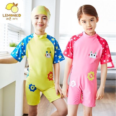 韓國設計lemonkid兒童泳衣 男童女童泳衣泳褲卡通 連體游泳衣