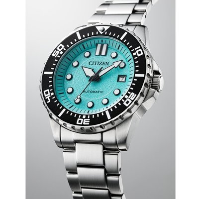 【金台鐘錶】CITIZEN 星辰 (水鬼) 潛水機械錶 蒂芬尼藍 男錶 100米防水 43mm NJ0170-83X