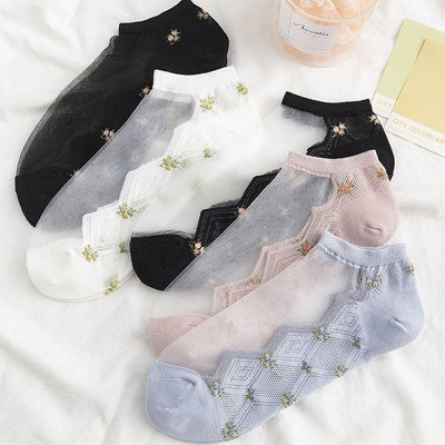 5雙裝 現貨襪子女薄款ins水晶襪透明短襪韓國玻璃絲船襪淺口透氣隱形襪（滿599免運）
