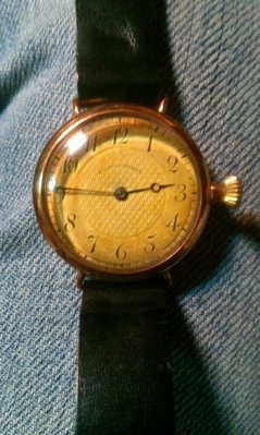 （古柏林）價值有升無跌的古柏靈(18k玫貴金Gubelin古柏靈)19世紀 第一代腕錶 骨董表 古董錶