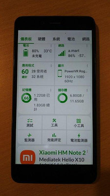 小米：紅米 Note 2 Helio X10 八核手機智慧型手機