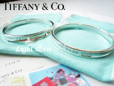 【Light &amp; co.】專櫃真品已送洗 Tiffany &amp; Co 925 純銀 BASIC CUFF 窄版 1837 手環