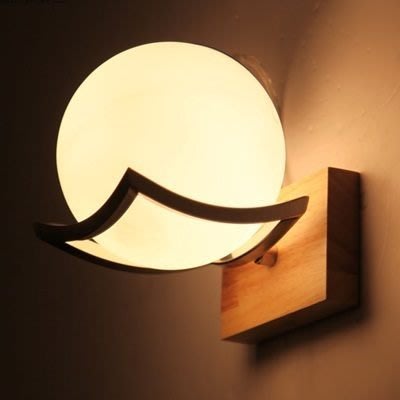 壁燈 創意床頭燈-簡約實木個性現代居家擺飾2款73j9[獨家進口][米蘭精品]